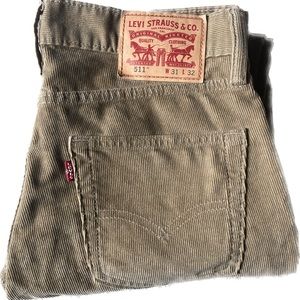 Levi’s 511 Corduroy Jeans 31/32 Khaki Men's